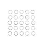 925 Sterling Silver Square Wire Open Jump Ring, Approx OD 6mm, 25pcs