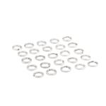 925 Sterling Silver Square Wire Open Jump Ring, Approx OD 6mm, 25pcs