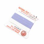 Silk Thread, Size 04 (.6 mm, .024 in) - Lilac, with needle, 2 m (6.5 ft)