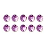 Green Machine 8mm Diamante Rivets with Lilac Rhinestone (10 Sets)