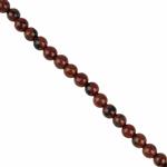 35cts Brown Obsidian Plain Rounds Approx 4mm, 38cm Strand