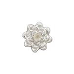 Gemstone Garden By Natalie Patten: 925 Sterling Silver Rose Bead, Approx 10mm with White Moonstone - June