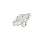 Gemstone Garden By Natalie Patten: 925 Sterling Silver Rose Bead, Approx 10mm with White Moonstone - June