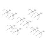 Silver Plated Base Metal Huggie Claw Earrings Settings for 15mm stone (10pack)