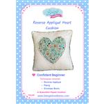 Living in Loveliness Lewis & Irene Reverse Applique Heart Cushion Kit: Pattern & Fabric (1m)