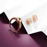 Rose Gold Plated 925 Sterling Silver Round Ring Mount (To fit 7mm gemstone) Inc. 0.10cts White Zircon Brilliant Cut Round 1.20mm - 1pcs