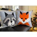 Rebecca Alexander Frost Fox & Raccoon Duo Cushion Cover Instructions