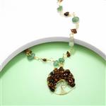 Gold Plated Copper Wire, Chips & Nuggets, Green Aventurine & Tigers Eye Project With 