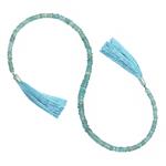 60cts Sky Apatite Smooth Wheel Approx 3x2 to 6x3mm 30cm, Strand