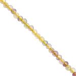 8cts Yellow Shaded Fluorite Faceted Beads Approx 2mm 31cm Strands