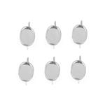 Silver Plated Brass Bezel Earrings Ovals - 10x14mm (3 pairs/pk)
