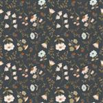 Poppie Cotton House And Home Meagan Black Fabric 0.5m