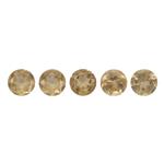 1.3cts Ceylon Peach Garnet 4x4mm Round Pack of 5 (N)