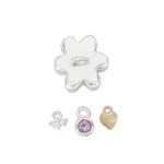 Limited Edition Claire Macdonald 925 Sterling Silver Flower Spacer Bead Approx 12x13mm with 3x Charm 