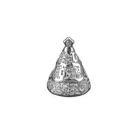 925 Sterling Silver Tree Spacer Bead With Cubic Zirconia