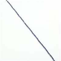 20cts Sapphire Faceted Rondelles Approx 3x2mm, 38cm Strand