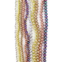 1420cts Coated Lava (Silver, Rose Gold, Gold, Rainbow, Light Gold Approx 6mm & 8mm, 35cm Set of 10 strand