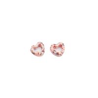 Pink Porcelain Bead, Open Heart Approx 12x13mm (2pcs/pack)