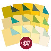 Duo Colour Paper Pad - Yellows & Greens, 48-sheet 8" x 8" paper pad on 150gsm paperstock