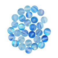 Matte Blue Mystic Glass Beads, 6mm (30pcs)