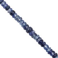 40cts Nilamani Graduated Faceted Rondelle Approx 2.5x1 to 6x3.5mm, 19cm Strand