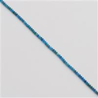 25cts Apatite Faceted Saucers Approx 2x3.5mm, 38cm Strand