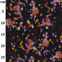 Terry Backed Jersey Black with Multi Splodges Fabric Bundle (2m)