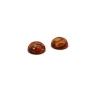 Baltic Cognac Amber Round Cabochons Approx 12mm (2pk)