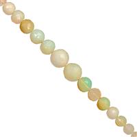 10cts AA Honey Ethiopian Opal Graduated Faceted Round Approx3 to 6mm, 10cm Strand