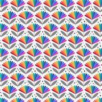 Lewis & Irene Over The Rainbow Multi Rainbow Flowers - White Fabric 0.5m