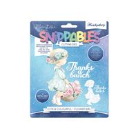 Moonstone Dies - Snippables Cute & Colourful - Flower Girl, Contains 2 Metal Dies