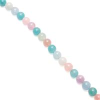 135cts Mixed Gemstone Plain Rounds Approx 10mm, 19cm Strand 