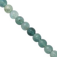 20cts Grandidierite Smooth Round Approx 3.5 to 4.5mm, 15cm Strand