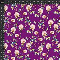Forage Tranquil Flowers on Plum Fabric 0.5m 