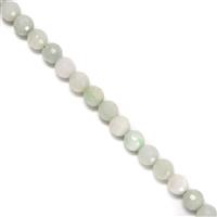95cts Type A  Jadeite Faceted Rounds Approx 6mm, 38cm Strand