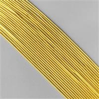 12" Gold Coloured Silver Plated Copper French Wire Approx 1.00mm (20pcs)