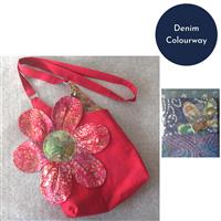 Sew With Beth Denim Large Flower Bag Kit: Instructions & Fabric