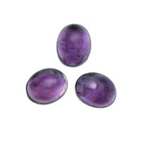 6.9cts Zambian Amethyst 10x8mm Oval Pack of 3 (N)