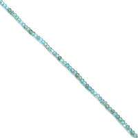 20cts Apatite Faceted Rondelles Approx 2.7x2mm, 38cm Strand