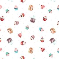 Lewis & Irene Small Things… Sweet Cupcakes White Fabric 0.5m