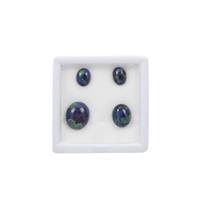 7.50cts Azure Malachite Cabochon Oval Gemstones (Pack of 4)