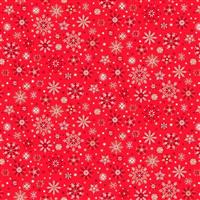 Makower Christmas Scandi Snowflakes Red Fabric 0.5m