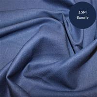 Denim Stretch Linen Viscose Fabric Bundle (3.5m)