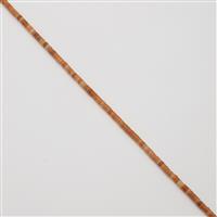50cts Orange Colour Aventurine Heshi Beads, Approx 4x2mm, 38cm strand