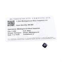 1.35cts Madagascan Blue Sapphire 7x7mm Step  (U)