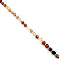 170cts Multi-Colour Rutile Quartz Fancy Faceted Beads Approx 10x9mm, 38cm
