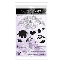 For the Love of Stamps - Sweet Clematis A5 Stamp Set, Inc; 19 stamps