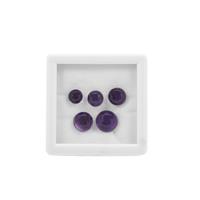16cts Amethyst Cabochon Round Approx 7 to 11mm Loose Gemstone, (Pack of 5)
