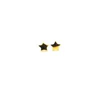 Gold Plated 925 Sterling Silver Star Pegs Approx 5mm (2pcs)