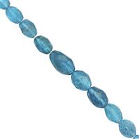 30cts Neon Apatite Faceted Pebble Approx 4x3mm to 6x9mm, 18cm Strands 